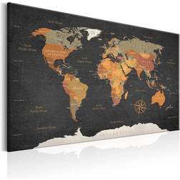 Arkiio World Map Secrets Of The Earth Väggdekor 120x80cm