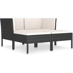 vidaXL 3056966 Loungeset, Bord inkl. 2 Stolar & 2 Soffor