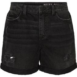 Noisy May Smiley Black Denim Shorts - 27-28