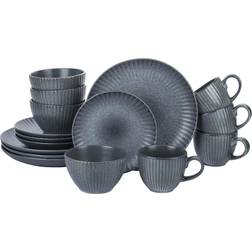 Waterside Textured Reactive Glaze Dinner Set 16pcs