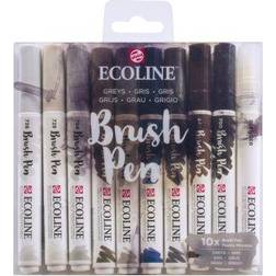 Ecoline Brush Pen Greys 10-pack