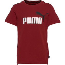 Puma Essentials+ Two-Tone Logo Youth Tee - Intense Red (586985-22)