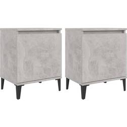 vidaXL Cabinets with Metal Legs Mesita de noche 30x40cm