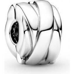 Pandora Polished Ribbons Clip Charm - Silver