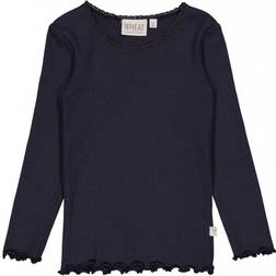 Wheat Rib T-Shirt Lace LS - Midnight Blue (0151e-007-1378)