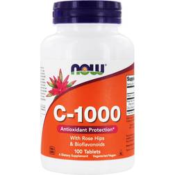 Now Foods C 1000 with Rose Hips & Bioflavonoids 100 Stk.