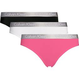 Calvin Klein Radiant Core Panties in Bikini Design 3-pack - Black/White/Pink Smoothie