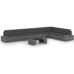 vidaXL 3067182 Loungeset, 1 Bord inkl. 7 Soffor