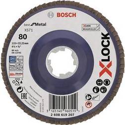 Bosch 2608619207 x-lock Disco Abrasivo Laminillas X571 B.Metal:115mm r.plás.G80