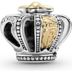 Pandora Two-Tone Regal Crown Charm - Silver/Gold