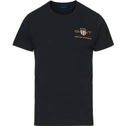 Gant Archive Shield Embroidered T-Shirt - Black