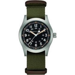 Hamilton Field H69529933 Khaki Mechanical Zwart