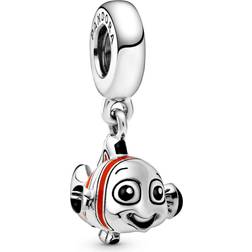 Pandora Disney Finding Nemo Dangle Charm - Silver/Orange/Black