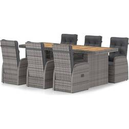 vidaXL 3059345 Matgrupp, 1 Bord inkl. 6 Stolar