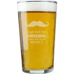 Personalised Moustache Beer Glass