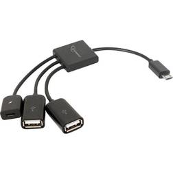 Gembird USB Micro B-2xUSB A/USB Micro B M-F 0.1m