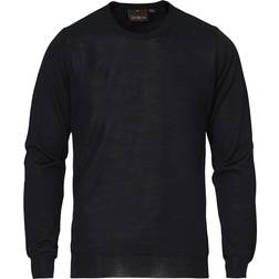 Oscar Jacobson Custer Roundneck Sweater - Navy