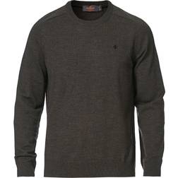 Morris Merino O-neck Brown Melange