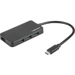 Natec USB C-4USB A M-F Adapter