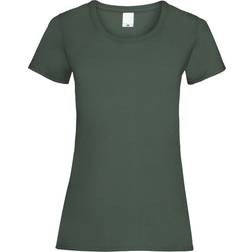 Universal Textiles Womens Value Fitted Short Sleeve Casual T-shirt - Dark Green