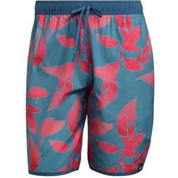 adidas Classic Length Graphic Swimming Trunks - Orbit Indigo