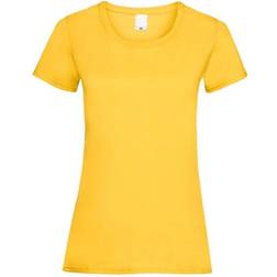 Universal Textiles Womens Value Fitted Short Sleeve Casual T-shirt - Gold