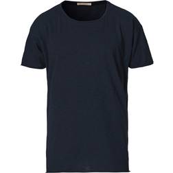 Nudie Jeans Roger Slub Crew Neck T-shirt - Navy