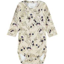 Name It Olive Printed Romper - Grey/Oatmeal (13192408)