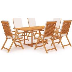 vidaXL 3059569 Ensemble repas de patio, 1 Table incluse 6 Chaises