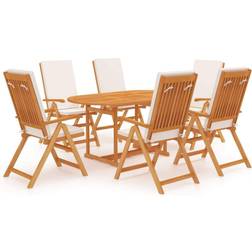 vidaXL 3059532 Set da pranzo per patio, 1 Tavolo incluso 6 Sedie