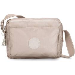 Kipling Crossbody Tas Abanu M Metallic Glow Goud Gemiddeld Vrouw 100% Polyamide