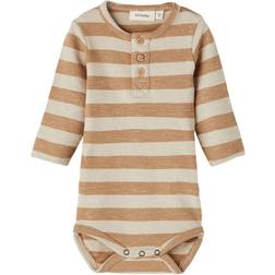 Name It Striped Romper - Beige/Peyote (13194131)