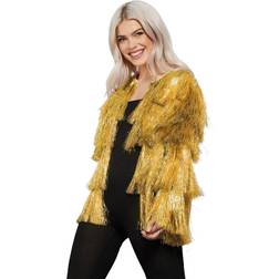 Smiffys Fever Tinsel Festival Jacket Gold