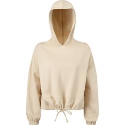 Tridri Women's Cropped Oversize Hoodie - Nude