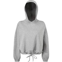 Tridri Women's Cropped Oversize Hoodie - Heather Grey