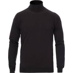 Oscar Jacobson Cole Rollneck Sweatshirt - Dark Brown