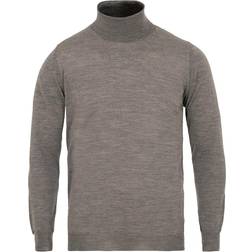 Oscar Jacobson Cole Rollneck Sweatshirt - Light Grey