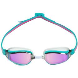 Aqua Sphere Lunettes de natation Fastlane verres bleus miroirs blancs