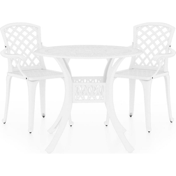 vidaXL 3070585 Café-Set, 1 Tisch einschl. 2 Stühle