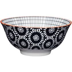 KitchenCraft Black Swirl Centred Bowl 15.7cm