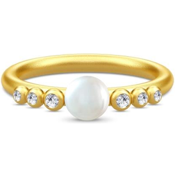 Julie Sandlau Perla Ring - Gold/Pearl/Transparent