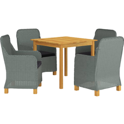 vidaXL 3067759 Essgruppe, 1 Tisch einschl. 4 Stühle