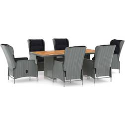 vidaXL 3060141 Essgruppe, 1 Tisch einschl. 6 Stühle