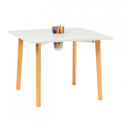 Tiny Republic Table Avec Pot a Crayons 60 x 60 cm x H 42 cm