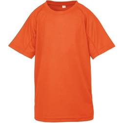 Spiro Kid's Impact Performance Aircool T-shirt - Flo Orange