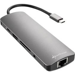 Sharkoon USB C-HDMI/RJ45/USB A/USB C Adapter