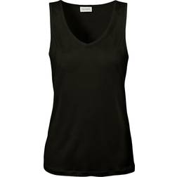 Damella Silk Tank Top - Zwart Zijde