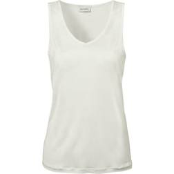 Damella Silk Tank Top Ivoor Zijde