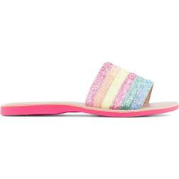 BillieBlush Glitter Rainbow Slide Sandals - Pink