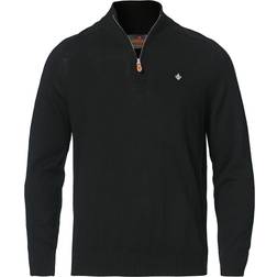 Morris John Merino Half Zip Black